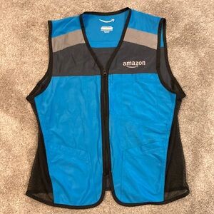 Amazon Blue and Black Vest Employee Delivery Driver Warehouse XS/S